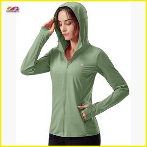 Lightweight UPF 50+ Hoodie Jacket Long Sleeve‎ Sun Shirt Outdoor Hiking Active